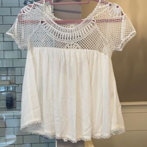 Aeropostale Babydoll Crochet Boho Top - Size S/P.